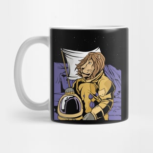 Lion Astronaut in Space Science Astronaut Mug